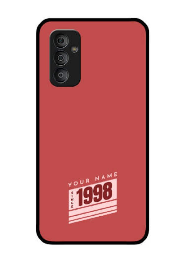 Galaxy F23 Custom Glass Phone Case - Red custom year of birth Design