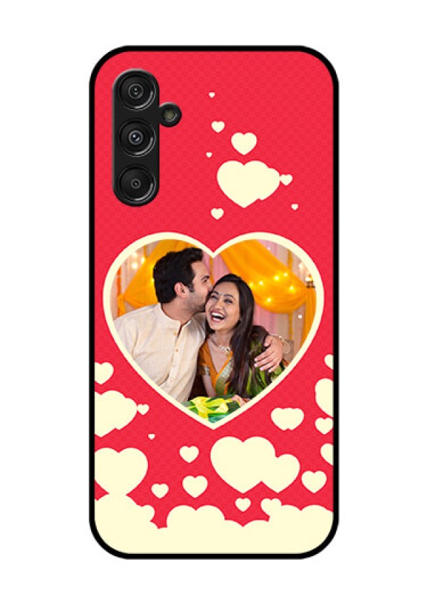 Galaxy F34 5G Custom Glass Phone Case - Love Symbols Phone Cover Design