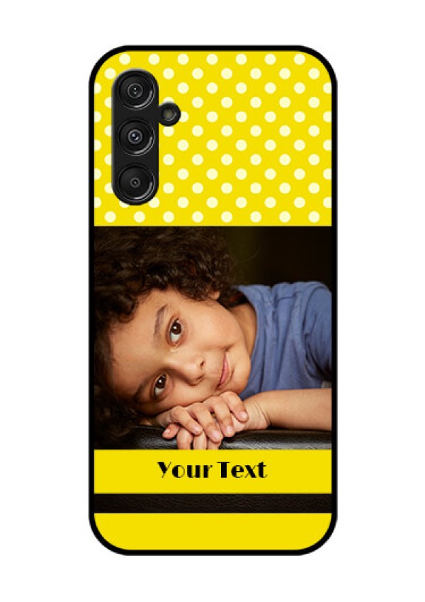Galaxy F34 5G Custom Glass Phone Case - Bright Yellow Case Design