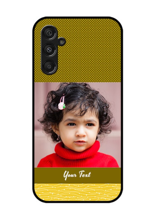 Galaxy F34 5G Custom Glass Phone Case - Simple Green Color Design