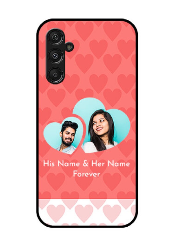 Galaxy F34 5G Custom Glass Phone Case - Couple Pic Upload Design