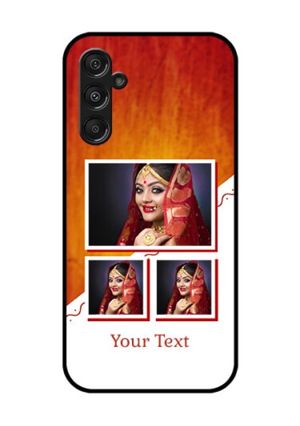Galaxy F34 5G Custom Glass Phone Case - Wedding Memories Design