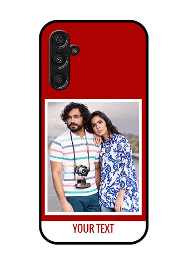 Galaxy F34 5G Custom Glass Phone Case - Red Color Design