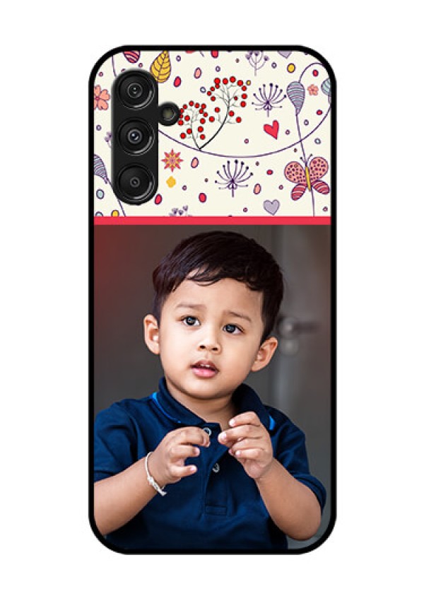 Galaxy F34 5G Custom Glass Phone Case - Premium Floral Design