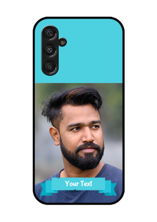 Galaxy F34 5G Custom Glass Phone Case - Blue Color Design