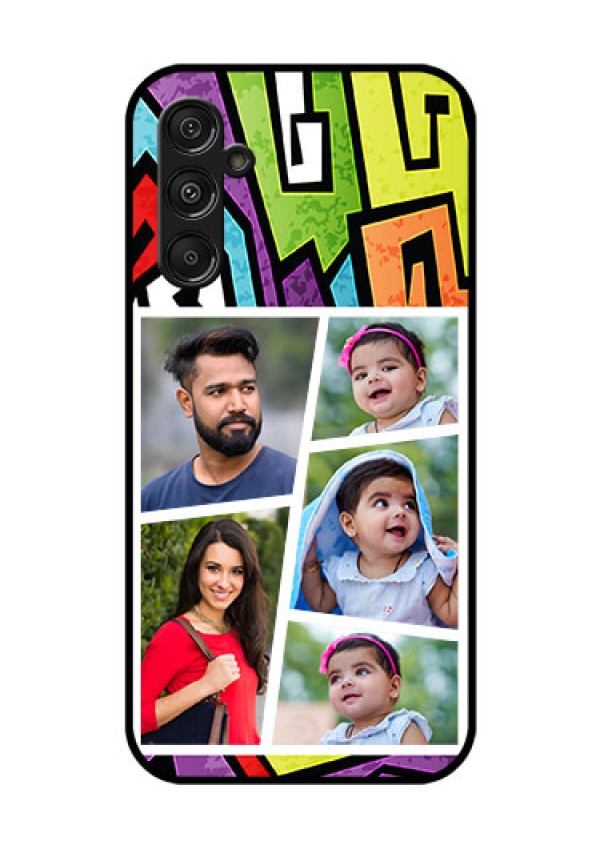 Galaxy F34 5G Custom Glass Phone Case - Graffiti Pattern Design