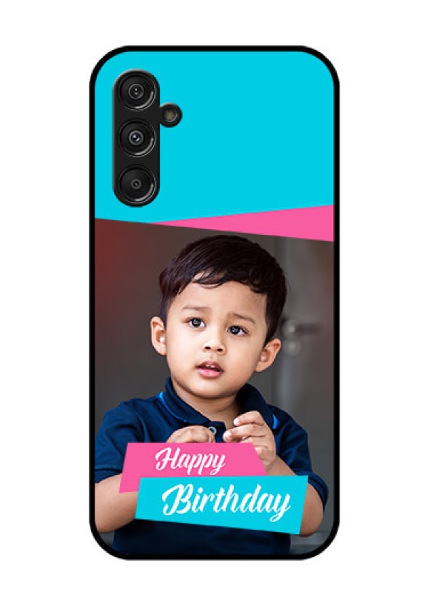 Galaxy F34 5G Custom Glass Phone Case - Image Holder With 2 Color Design