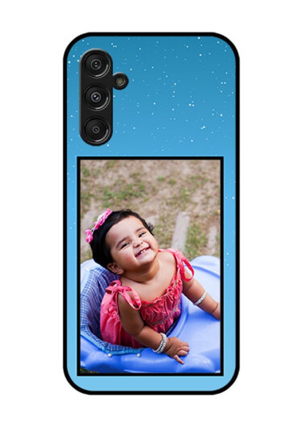 Galaxy F34 5G Custom Glass Phone Case - Wave Pattern Colorful Design