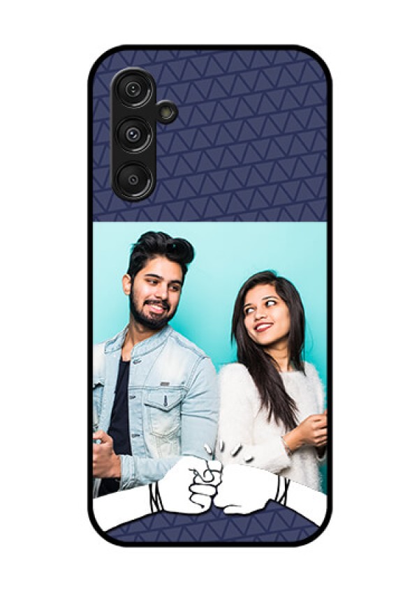 Galaxy F34 5G Custom Glass Phone Case - With Best Friends Design
