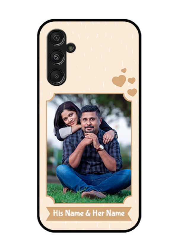 Galaxy F34 5G Custom Glass Phone Case - With Confetti Love Design