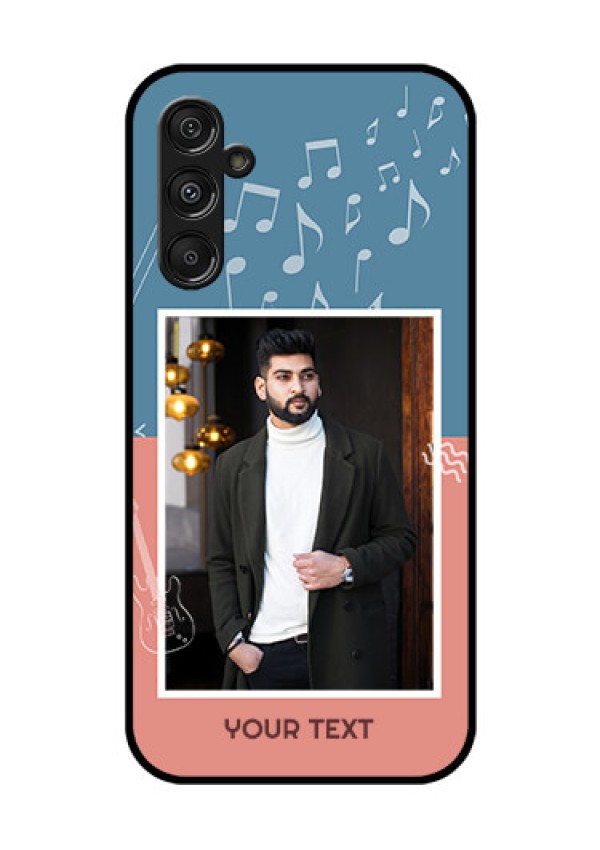 Galaxy F34 5G Custom Glass Phone Case - With Color Musical Note Design