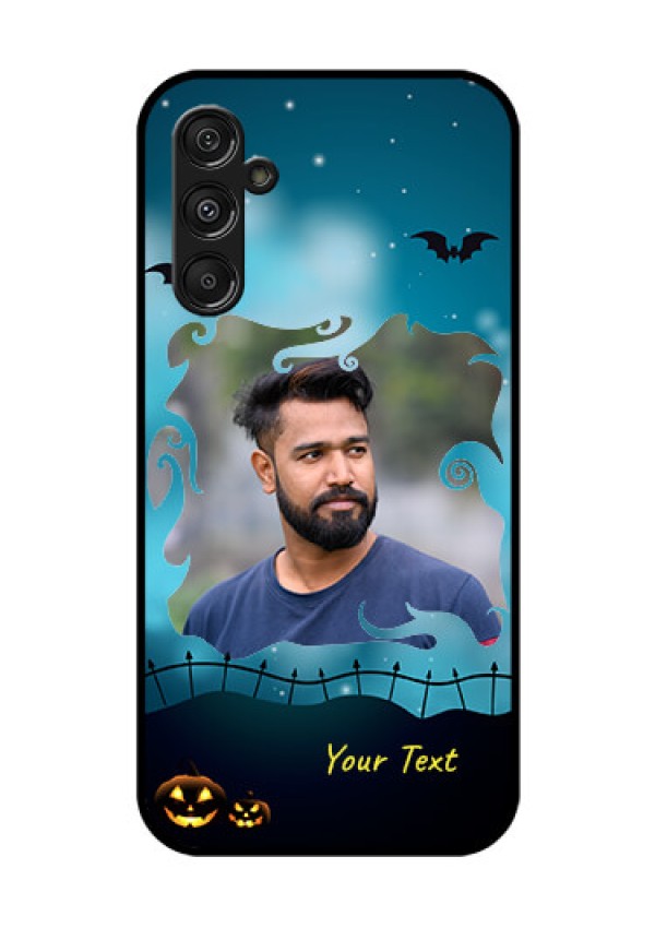 Galaxy F34 5G Custom Glass Phone Case - Halloween Frame Design