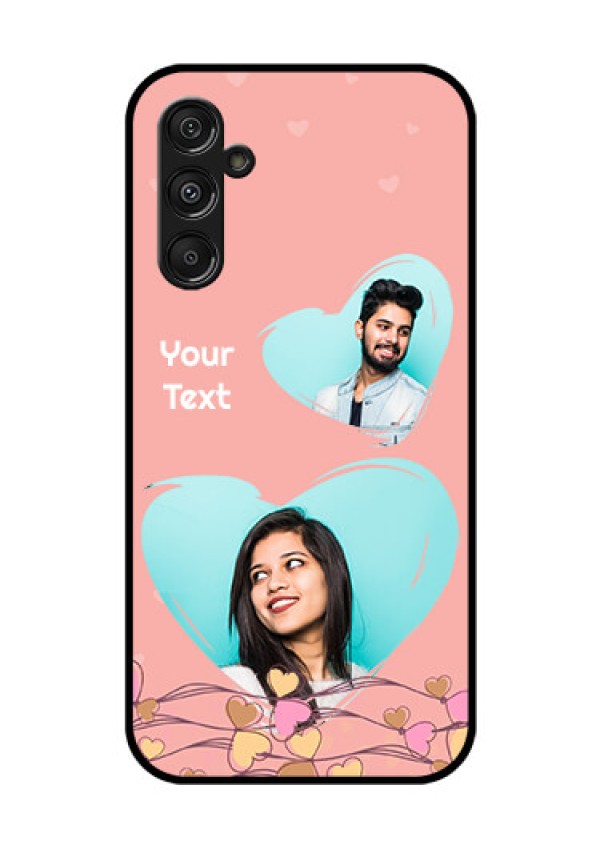 Galaxy F34 5G Custom Glass Phone Case - Love Doodle Design