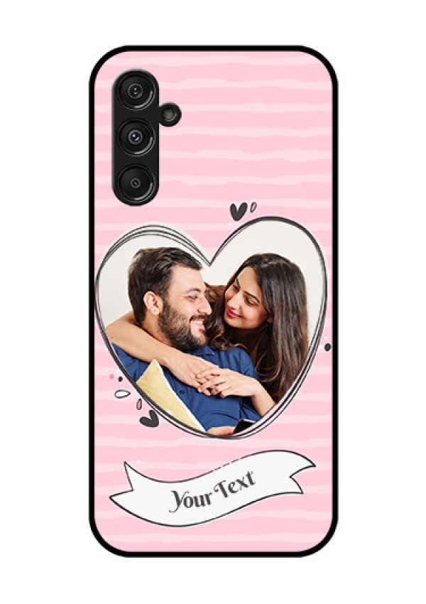 Galaxy F34 5G Custom Glass Phone Case - Vintage Heart Design