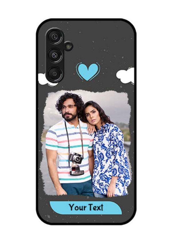 Galaxy F34 5G Custom Glass Phone Case - Splashes With Love Doodles Design