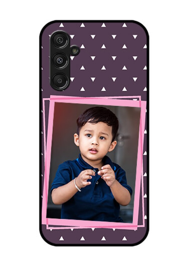 Galaxy F34 5G Custom Glass Phone Case - Triangle Pattern Dotted Design