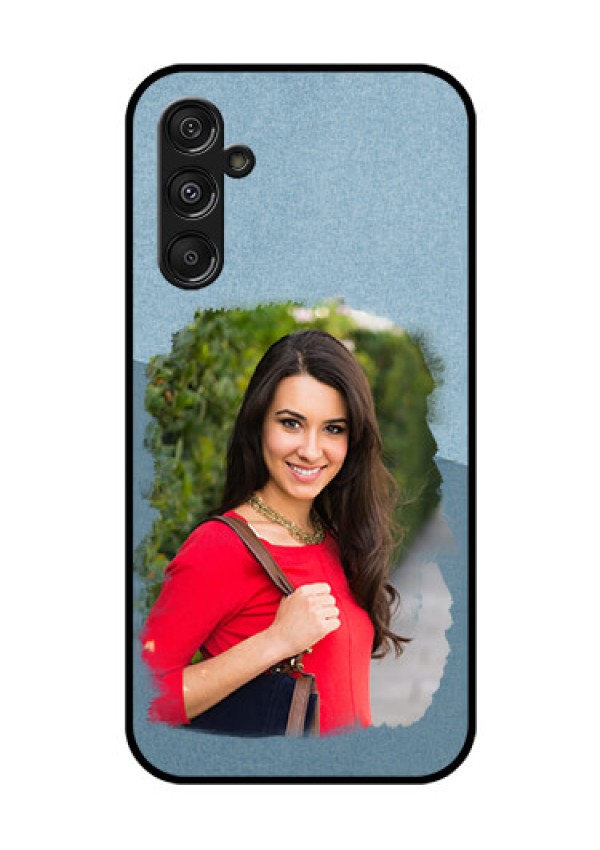 Galaxy F34 5G Custom Glass Phone Case - Grunge Line Art Design