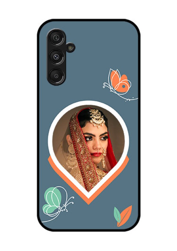 Galaxy F34 5G Custom Glass Phone Case - Droplet Butterflies Design