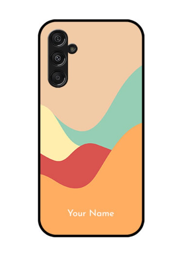 Galaxy F34 5G Custom Glass Phone Case - Ocean Waves Multi - Colour Design
