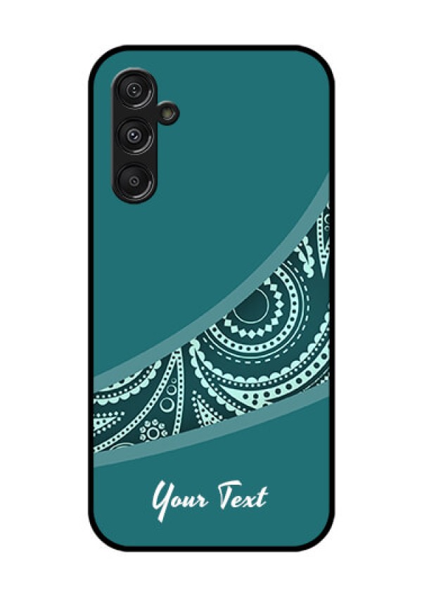Galaxy F34 5G Custom Glass Phone Case - Semi Visible Floral Design