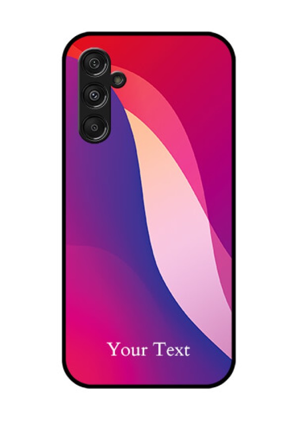 Galaxy F34 5G Custom Glass Phone Case - Digital Abstract Overlap Design