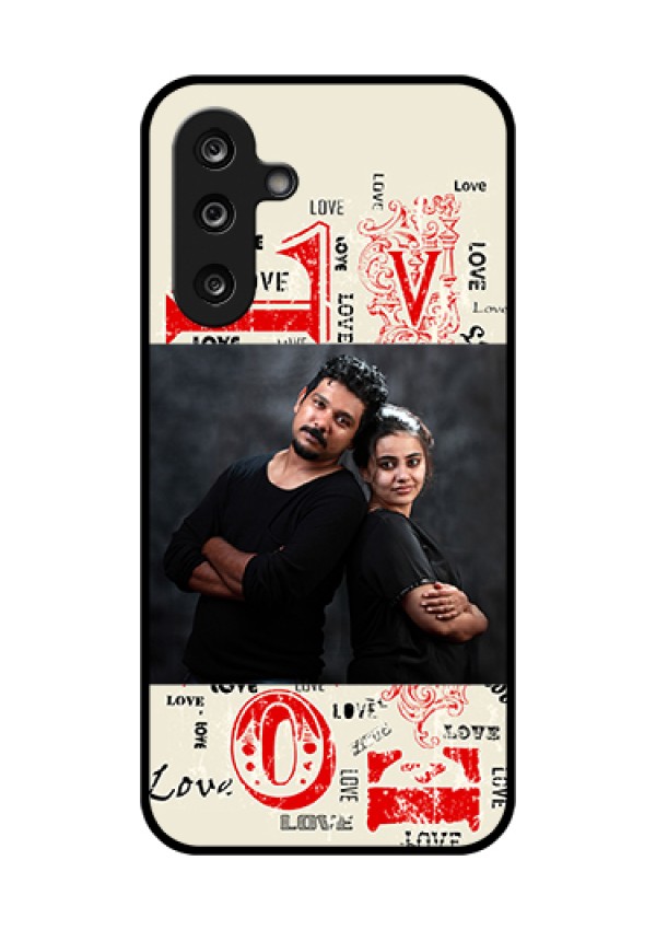 Samsung Galaxy F36 5G Custom Glass Phone Case - Trendy Love Design Case
