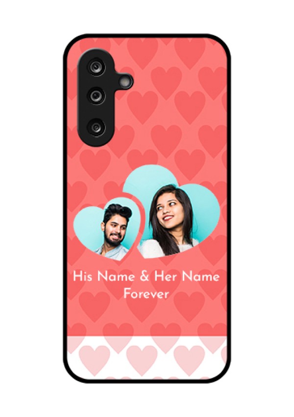 Samsung Galaxy F36 5G Custom Glass Phone Case - Couple Pic Upload Design