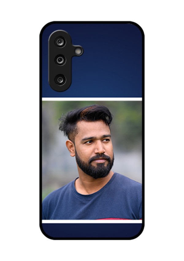 Samsung Galaxy F36 5G Custom Glass Phone Case - Simple Royal Blue Design