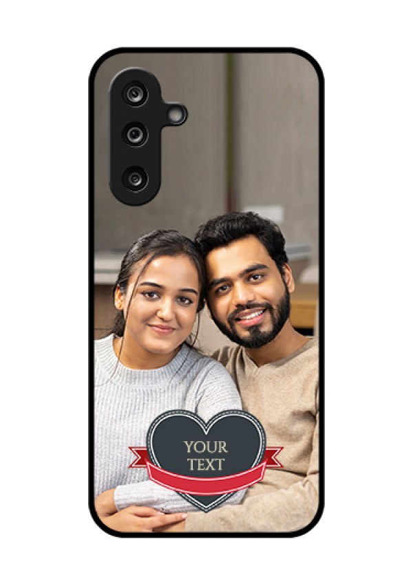 Samsung Galaxy F36 5G Custom Glass Phone Case - Just Married Couple Design