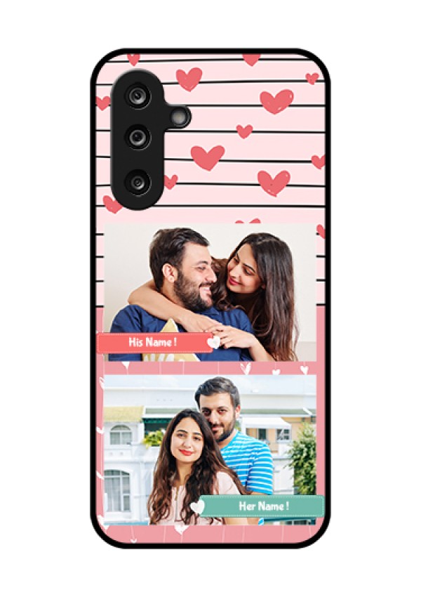 Samsung Galaxy F36 5G Custom Glass Phone Case - Photo With Heart Design