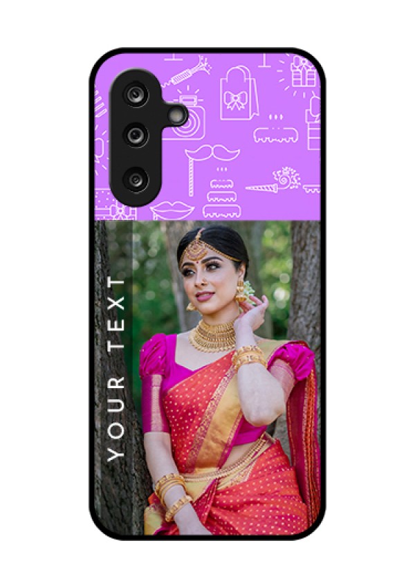 Samsung Galaxy F36 5G Custom Glass Phone Case - Birthday Icons Design