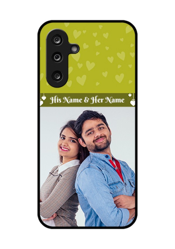 Samsung Galaxy F36 5G Custom Glass Phone Case - You & Me Heart Design