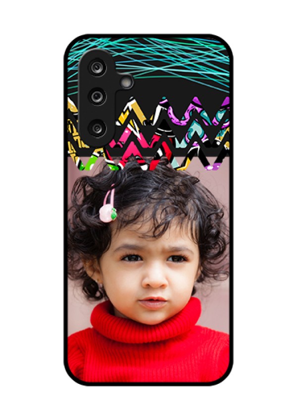 Samsung Galaxy F36 5G Custom Glass Phone Case - Neon Abstract Design