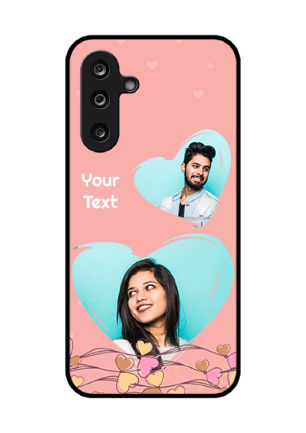 Samsung Galaxy F36 5G Custom Glass Phone Case - Love Doodle Design