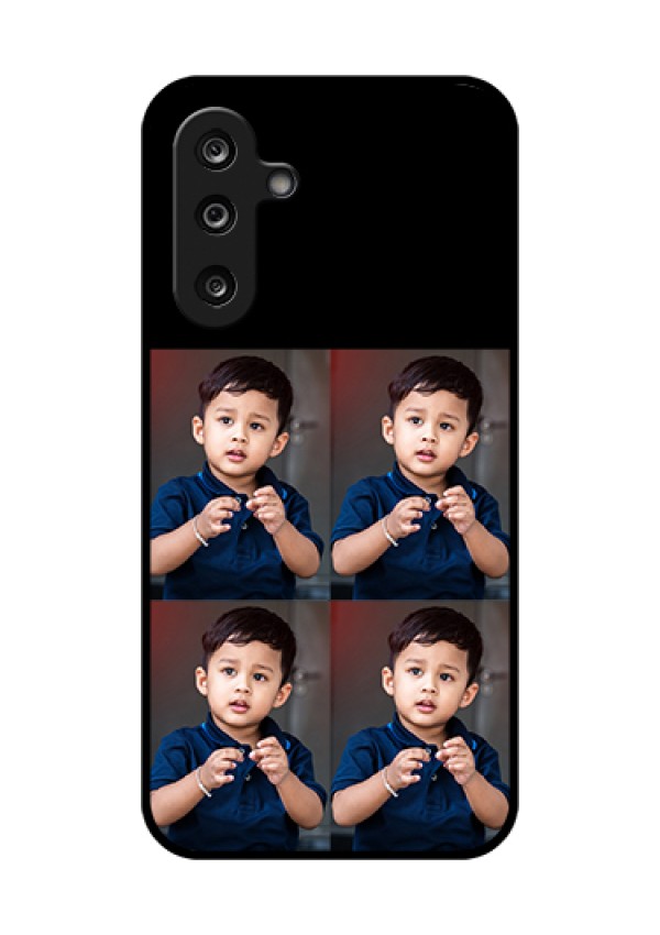 Samsung Galaxy F36 5G Custom Glass Phone Case - 4 Image Holder Design