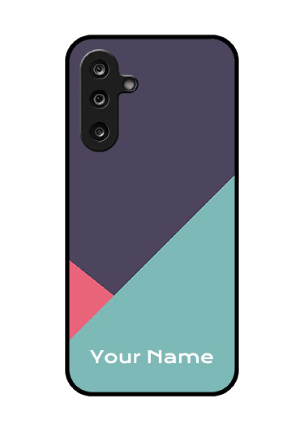 Samsung Galaxy F36 5G Custom Glass Phone Case - Tri Color Abstract Design