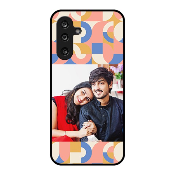 Samsung Galaxy F36 5G Custom Glass Phone Case - Semi - Circle Maze Pattern Design