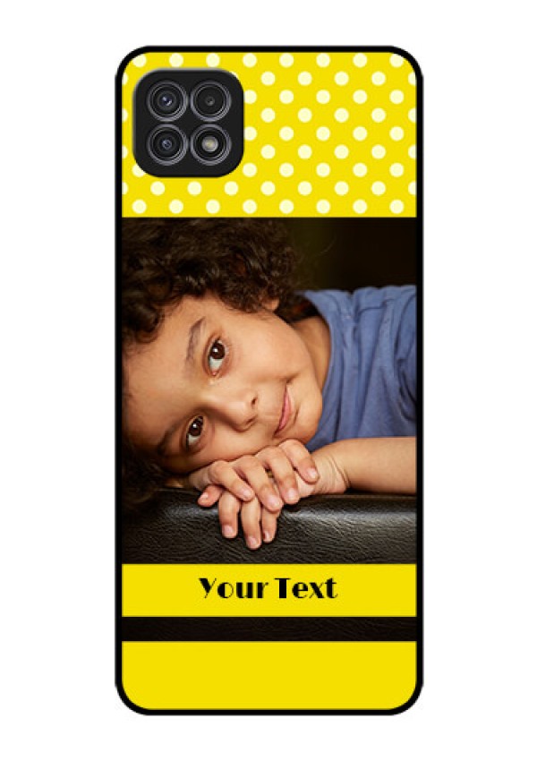 Galaxy F42 5G Custom Glass Phone Case  - Bright Yellow Case Design