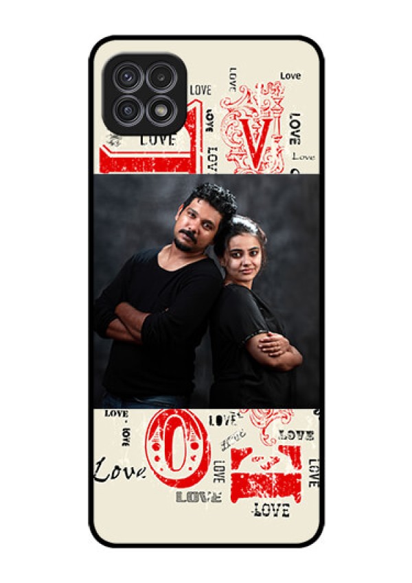 Galaxy F42 5G Photo Printing on Glass Case  - Trendy Love Design Case