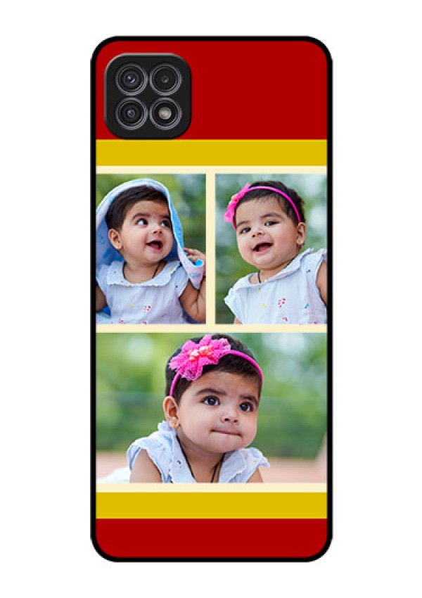 Galaxy F42 5G Custom Glass Mobile Case  - Multiple Pic Upload Design