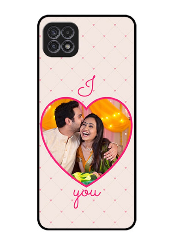 Galaxy F42 5G Custom Glass Mobile Case  - Heart Shape Design