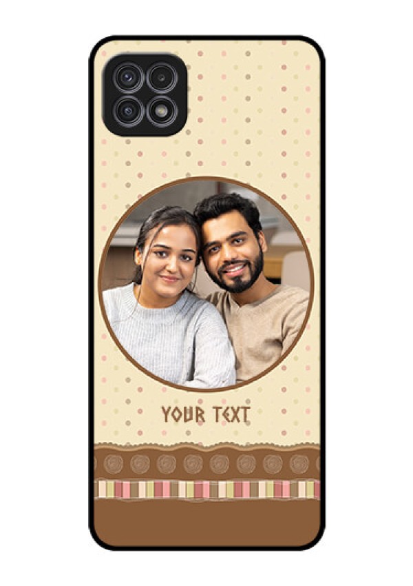 Galaxy F42 5G Custom Glass Mobile Case  - Brown Dotted Mobile Case Design