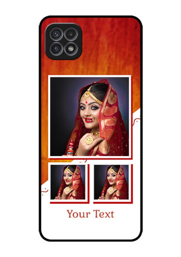 Galaxy F42 5G Custom Glass Phone Case  - Wedding Memories Design