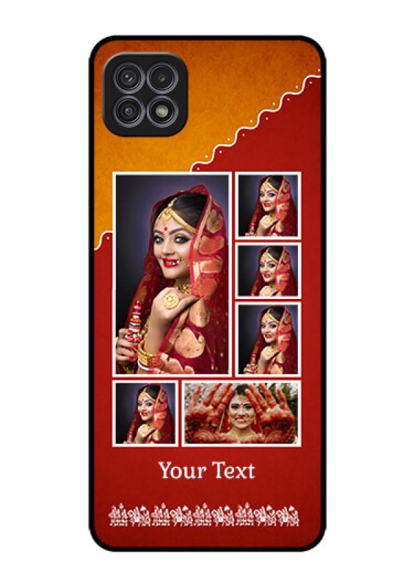 Galaxy F42 5G Personalized Glass Phone Case  - Wedding Pic Upload Design
