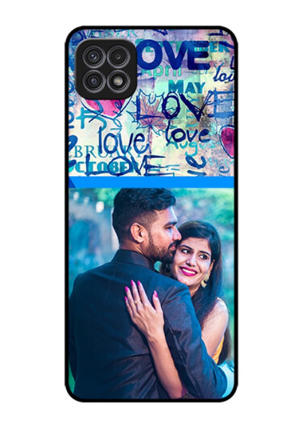 Galaxy F42 5G Custom Glass Mobile Case  - Colorful Love Design