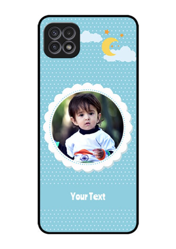 Galaxy F42 5G Personalised Glass Phone Case  - Violet Pattern Design