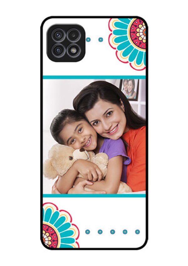 Galaxy F42 5G Custom Glass Phone Case  - Flower Design