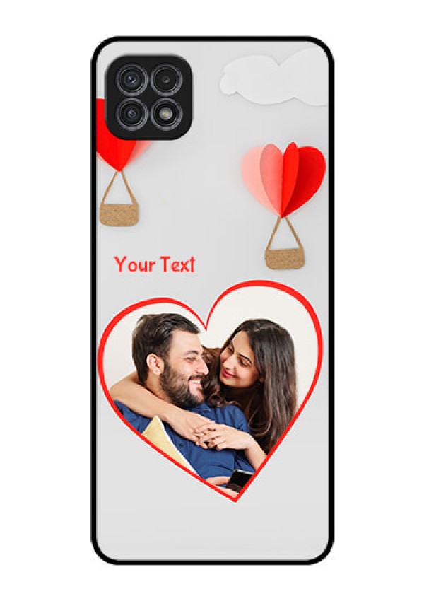 Galaxy F42 5G Custom Glass Mobile Case  - Parachute Love Design
