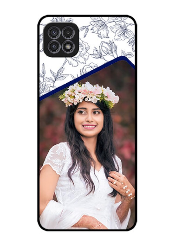 Galaxy F42 5G Personalized Glass Phone Case  - Premium Floral Design