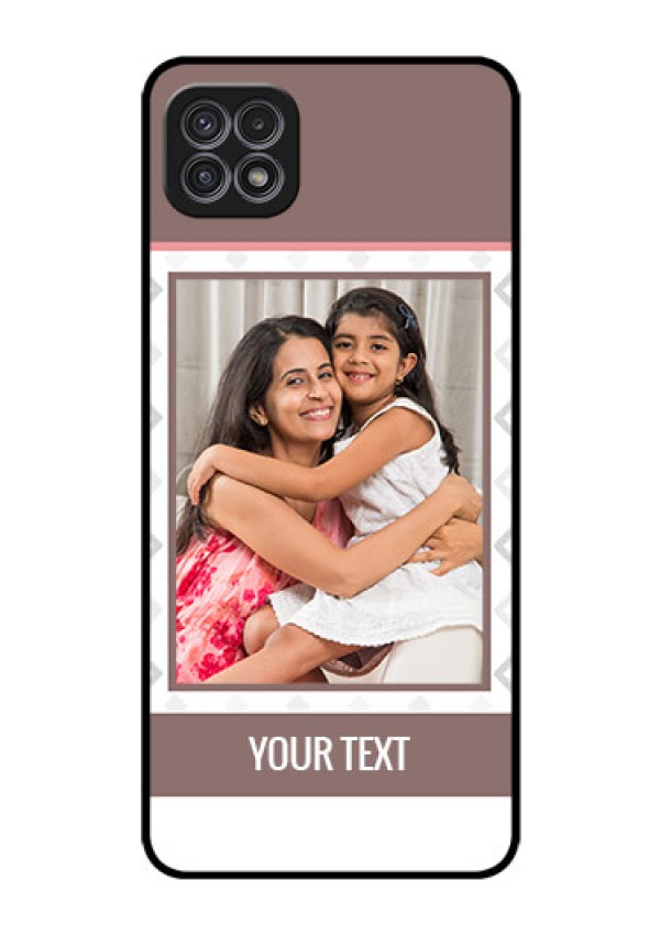 Galaxy F42 5G Photo Printing on Glass Case  - Simple Diamond Design